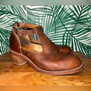 Red Wing Shoes Brown Leather Cutout Heel Booties